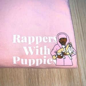 Rappers with puppies, graphic tee